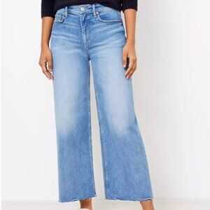 LOFT High-Rise Cropped Wide-Leg Jeans